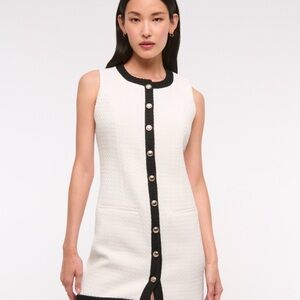 Abercrombie & Fitch White and Black Tall Dress